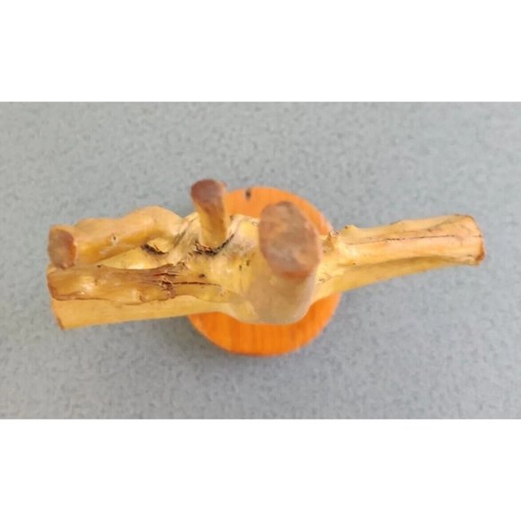 Mini Tree Root? Wooden Abstract Art Sculpture Stand Decor Ring Holder 6.5x4" - Picture 7 of 14